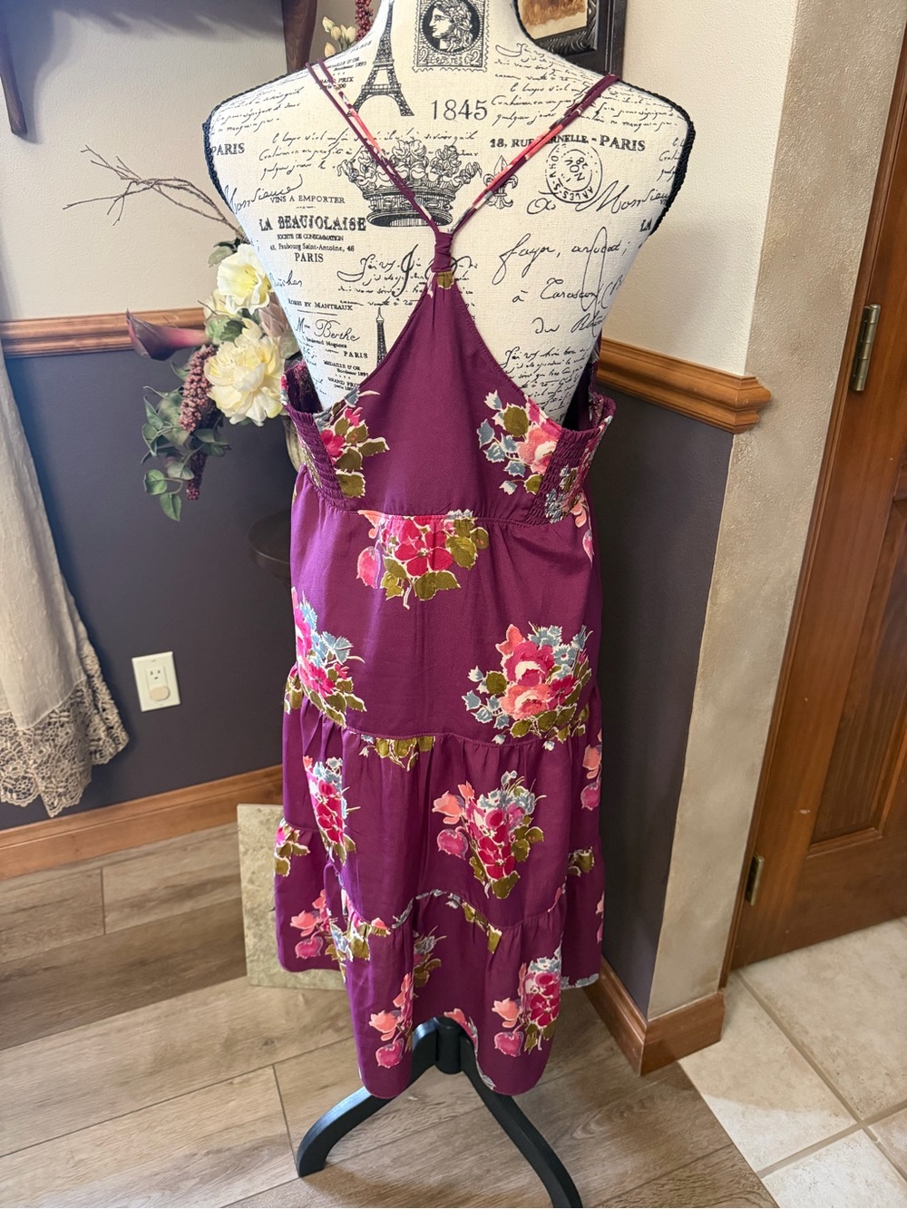 American Eagle Y2K Babydoll Smocked Floral Dress - Picture 6 of 7
